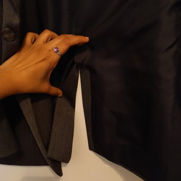 Vintage Stone Gray Men's Jacket/Blazer/Coat - Custom Made, 100% Wool, Retro Fit - Picture 12 of 14